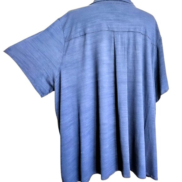 J.Jill Wearever Navy V Neck 1/2 Sleeve Jersey Knit Stretch Pullover Plus Sz 4X - Picture 6 of 11